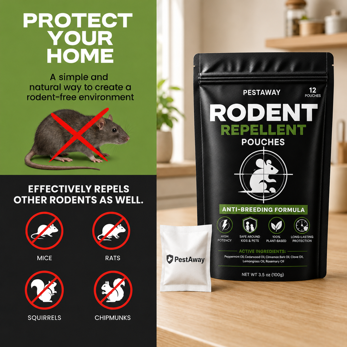 PestAway Rodent Repellent Pouches